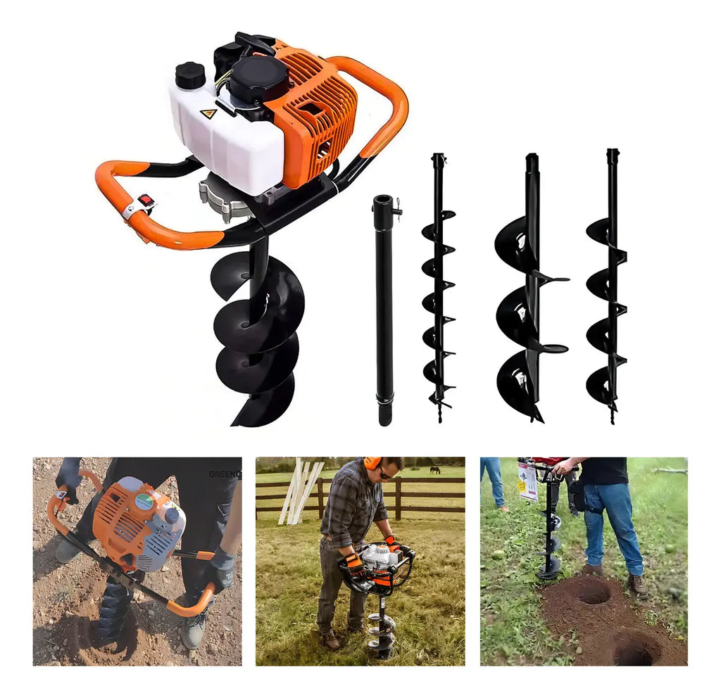Ahoyador Barreno 63cc Japonés | 3 Brocas + Extensión