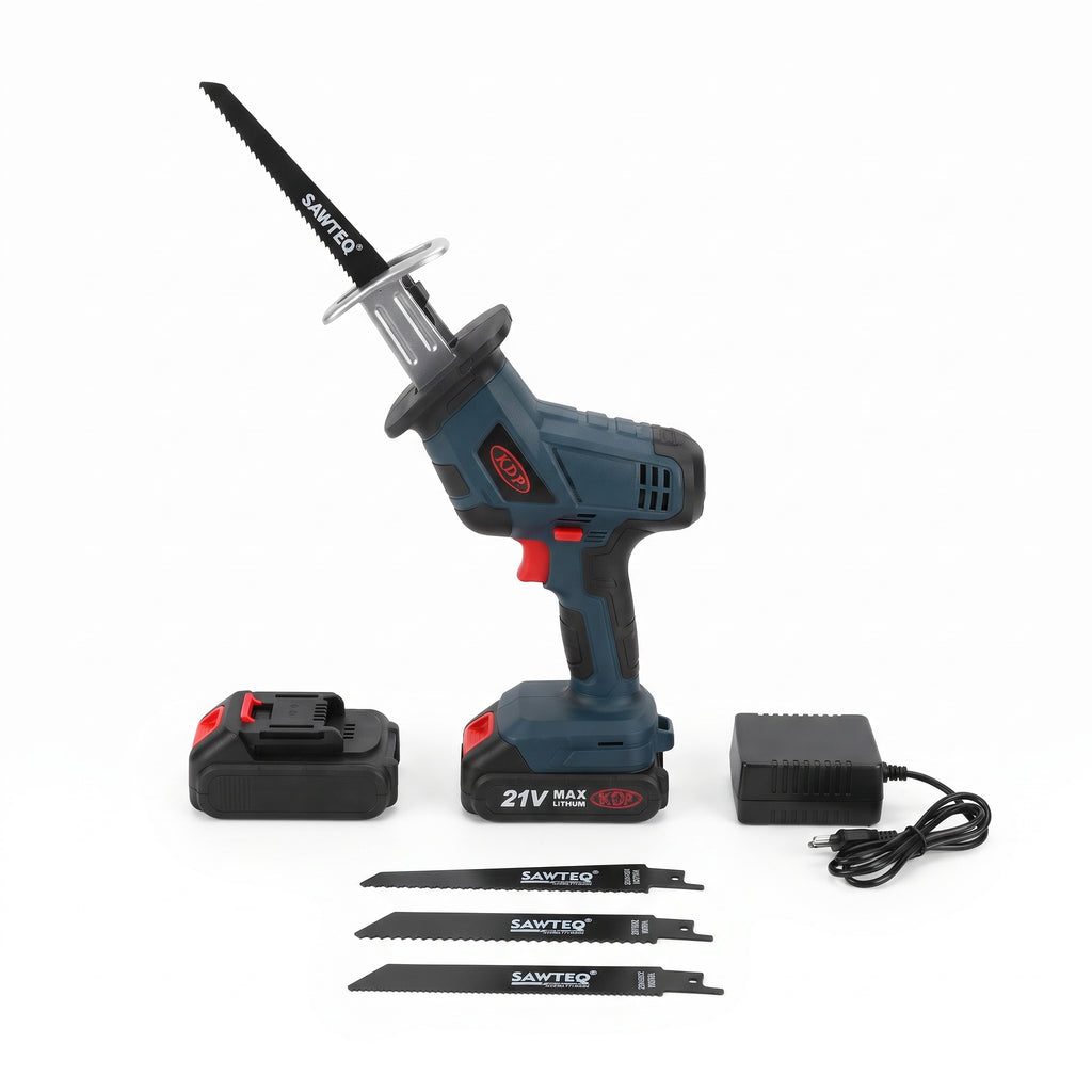 Sierra Sable Recíproca Inalámbrica 21V (Pack con 2 Baterías de 4.0Ah + 5 Cuchillas)