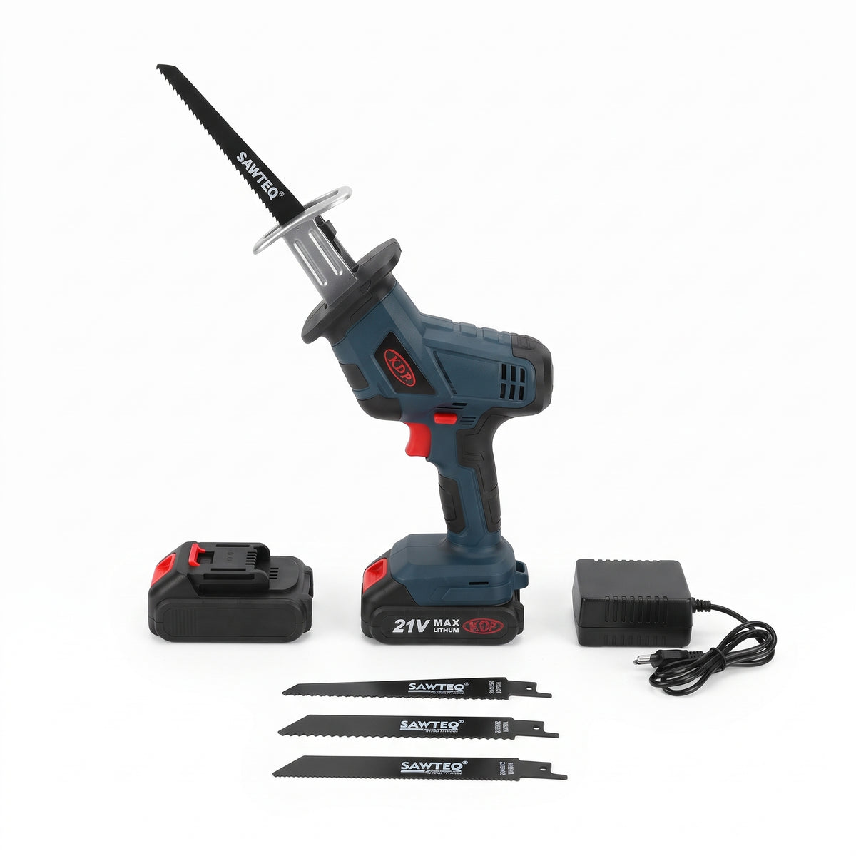 Sierra Sable Recíproca Inalámbrica 21V (Pack con 2 Baterías de 4.0Ah + 5 Cuchillas)