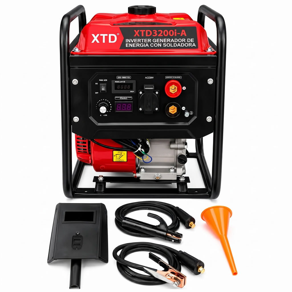 Motosoldador Inverter a Gasolina 180A / Generador 2000W 220V (Modelo XKP XTD3200i-A)