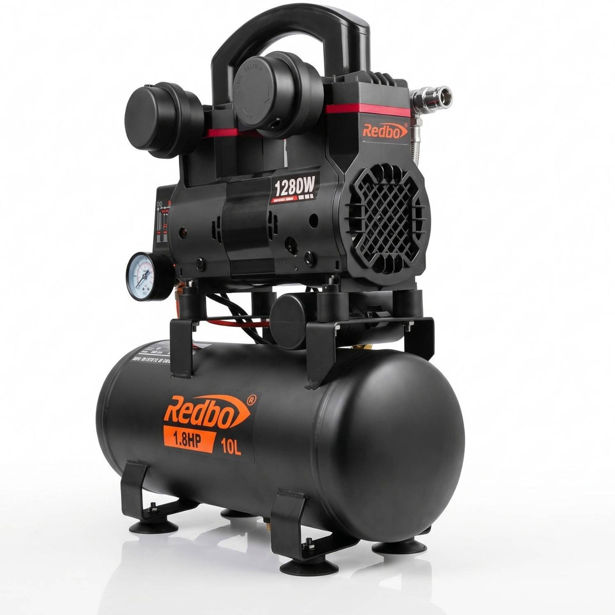 Compresor de Aire Silencioso 10 Litros 1280W ACN-1280-10L | Negro