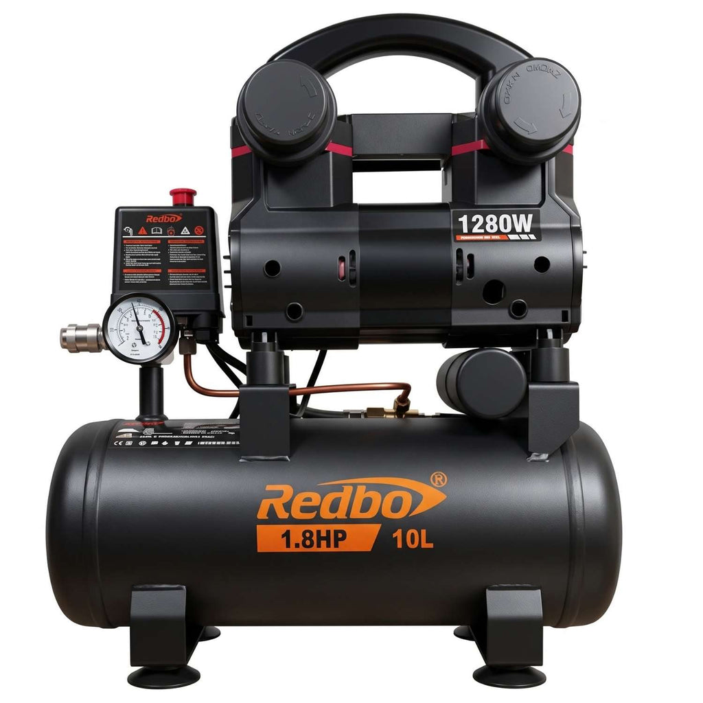 Compresor de Aire Silencioso 10 Litros 1280W ACN-1280-10L | Negro