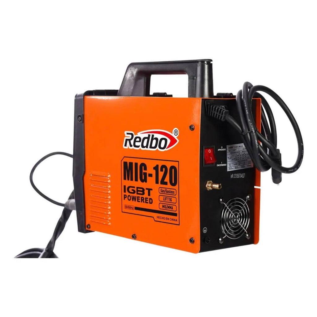 Soldadora Inverter Multiproceso 120A MIG/MMA/TIG Redbo MIG-120 Naranja