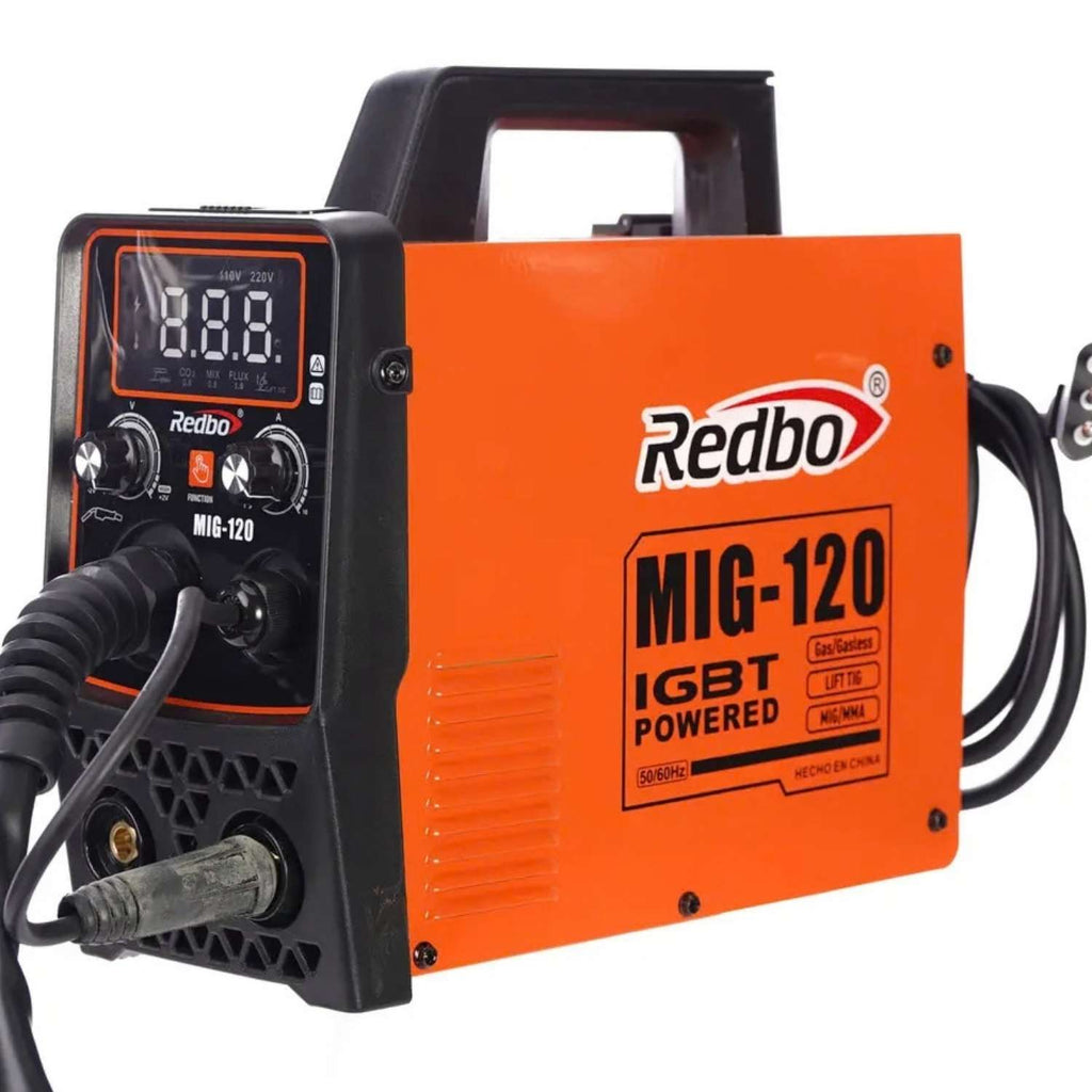 Soldadora Inverter Multiproceso 120A MIG/MMA/TIG Redbo MIG-120 Naranja
