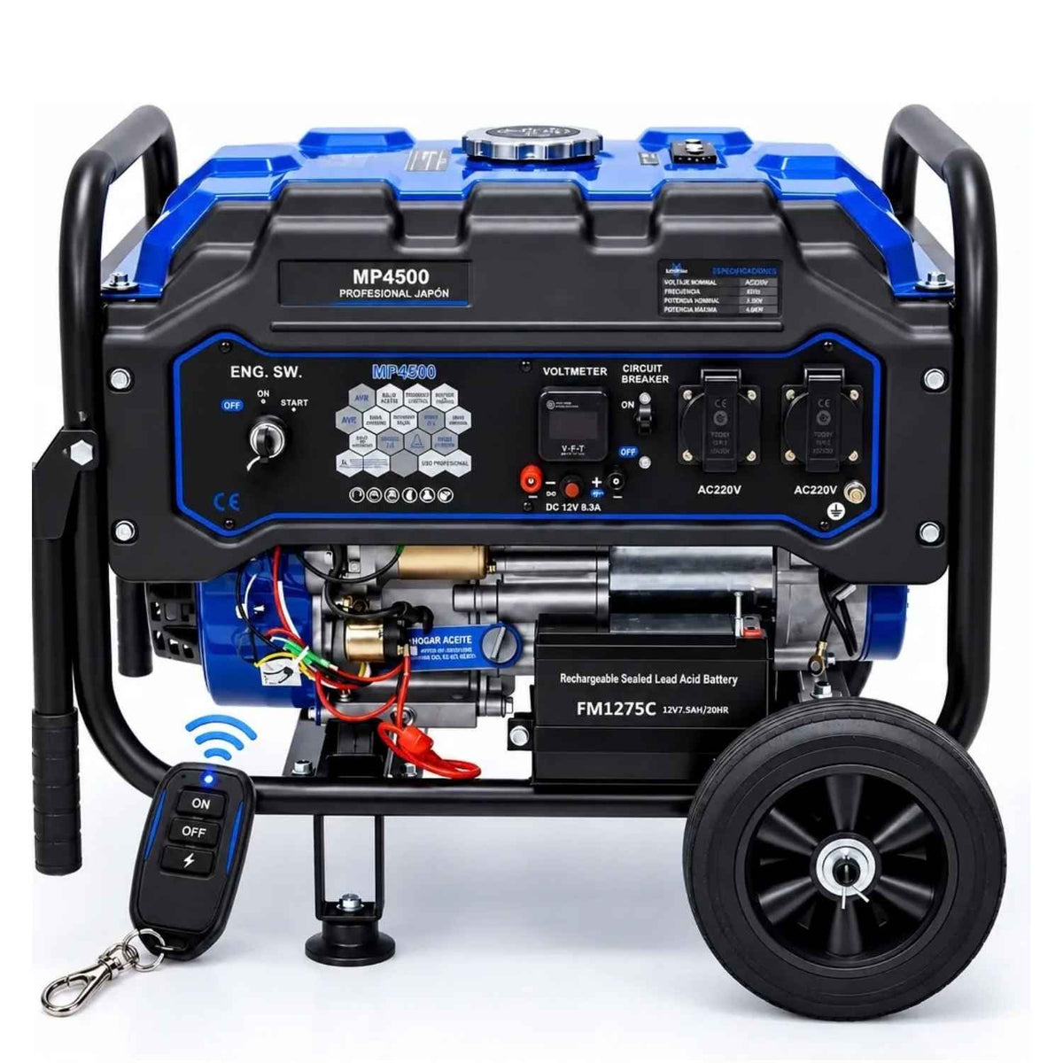 Generador Machpro 4500watts Partida Electrica - Control Remoto