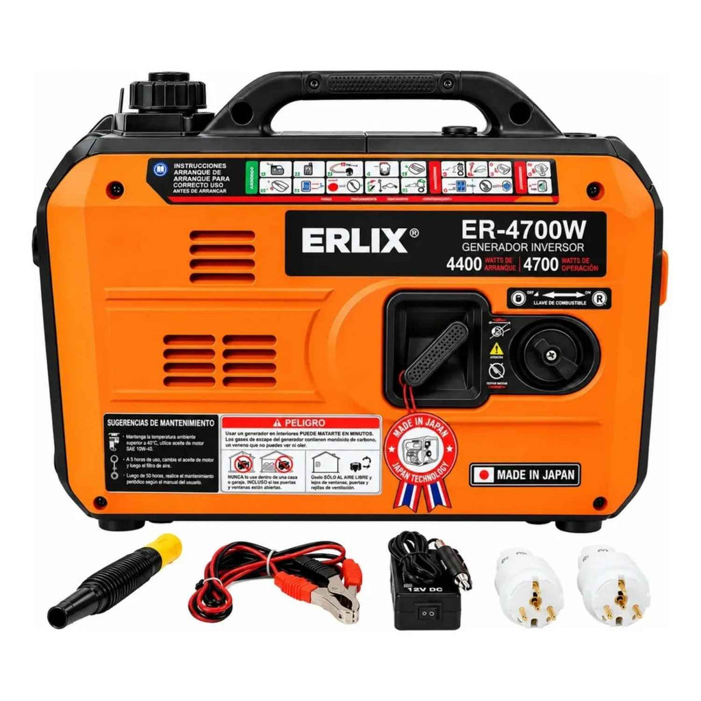 Generador Inverter Insonoro 4700W Erux con Partida Eléctrica y Control Remoto