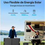 Panel Solar BLUETTI PV100 100W Portátil y Plegable para Estaciones de Energía