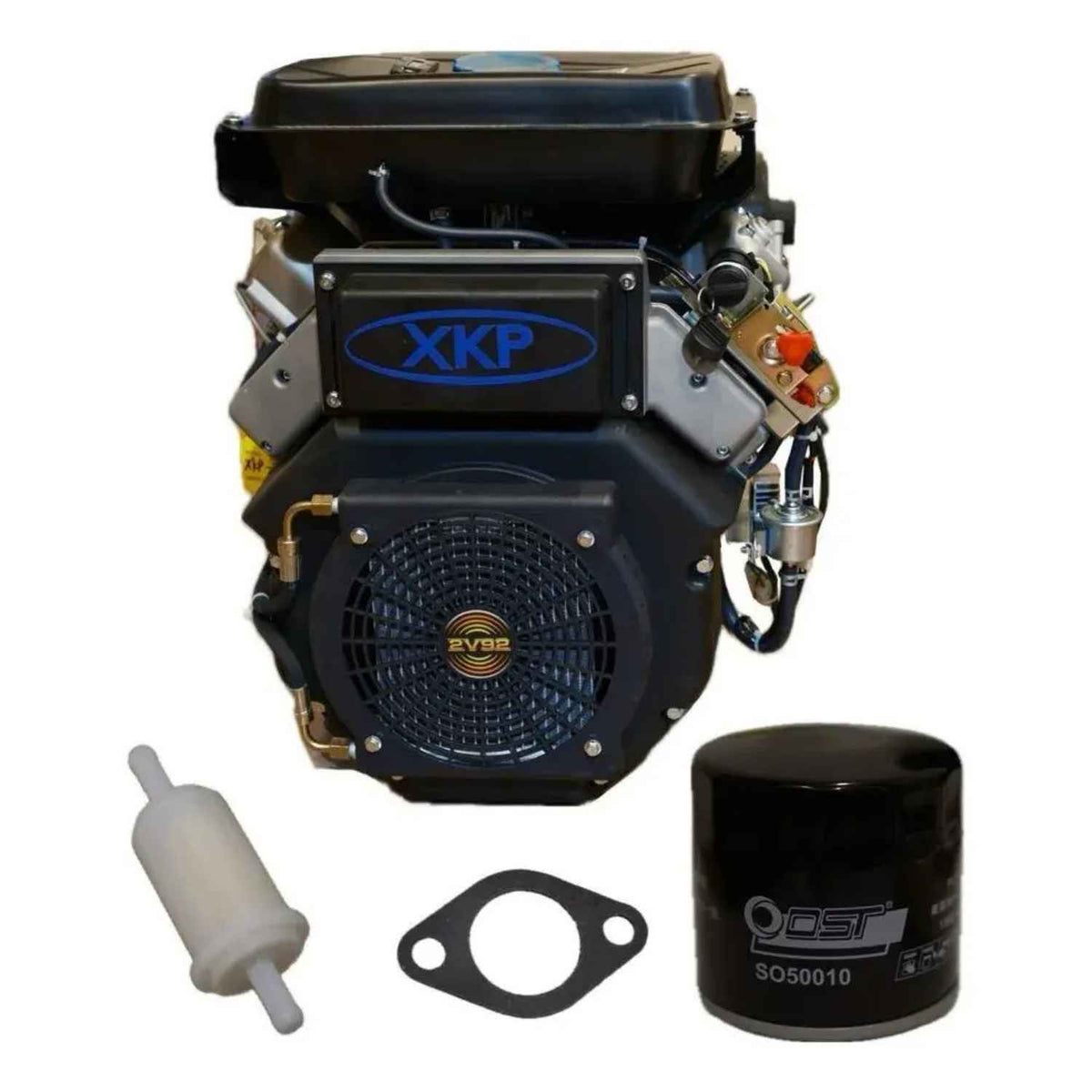 Motor Estacionario Diésel 21 HP Doble Cilindro XKP-2V99 con Partida Eléctrica
